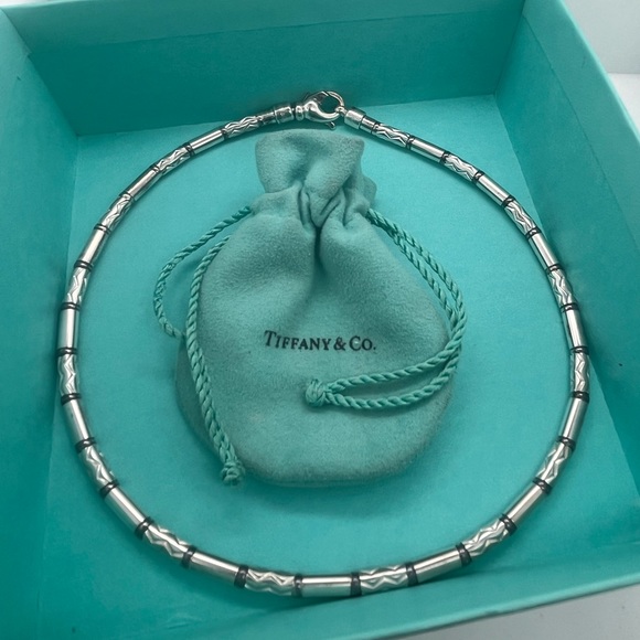 Tiffany & Co. Sterling Silver Aztec Carved Bead Necklace - Picture 1 of 11